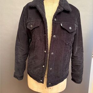Levi's Men's Black Corduroy Sherpa Jacket